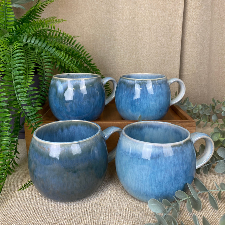 Muggar 4 st. i blått