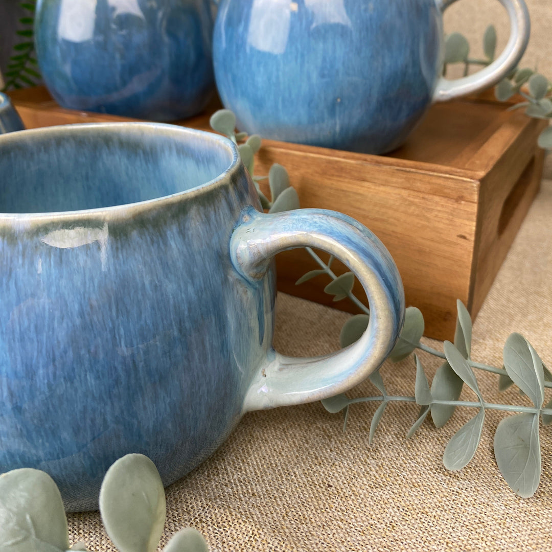 Muggar 4 st. i blått