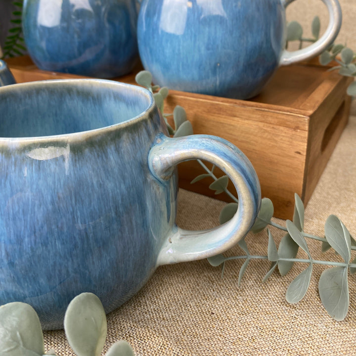 Muggar 4 st. i blått