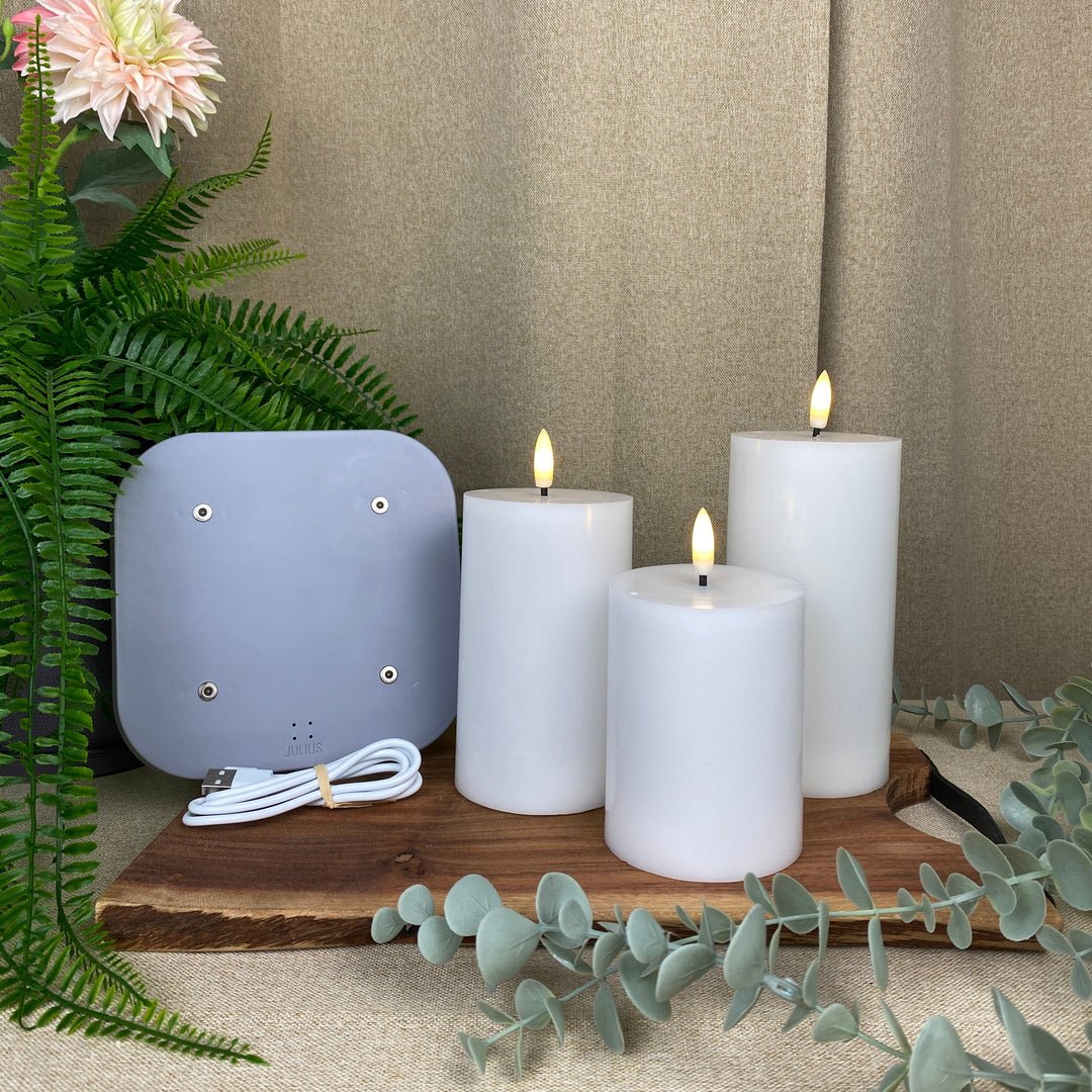 Sirius - Julius uppladdningsbara blocklampa set med 3 delar.