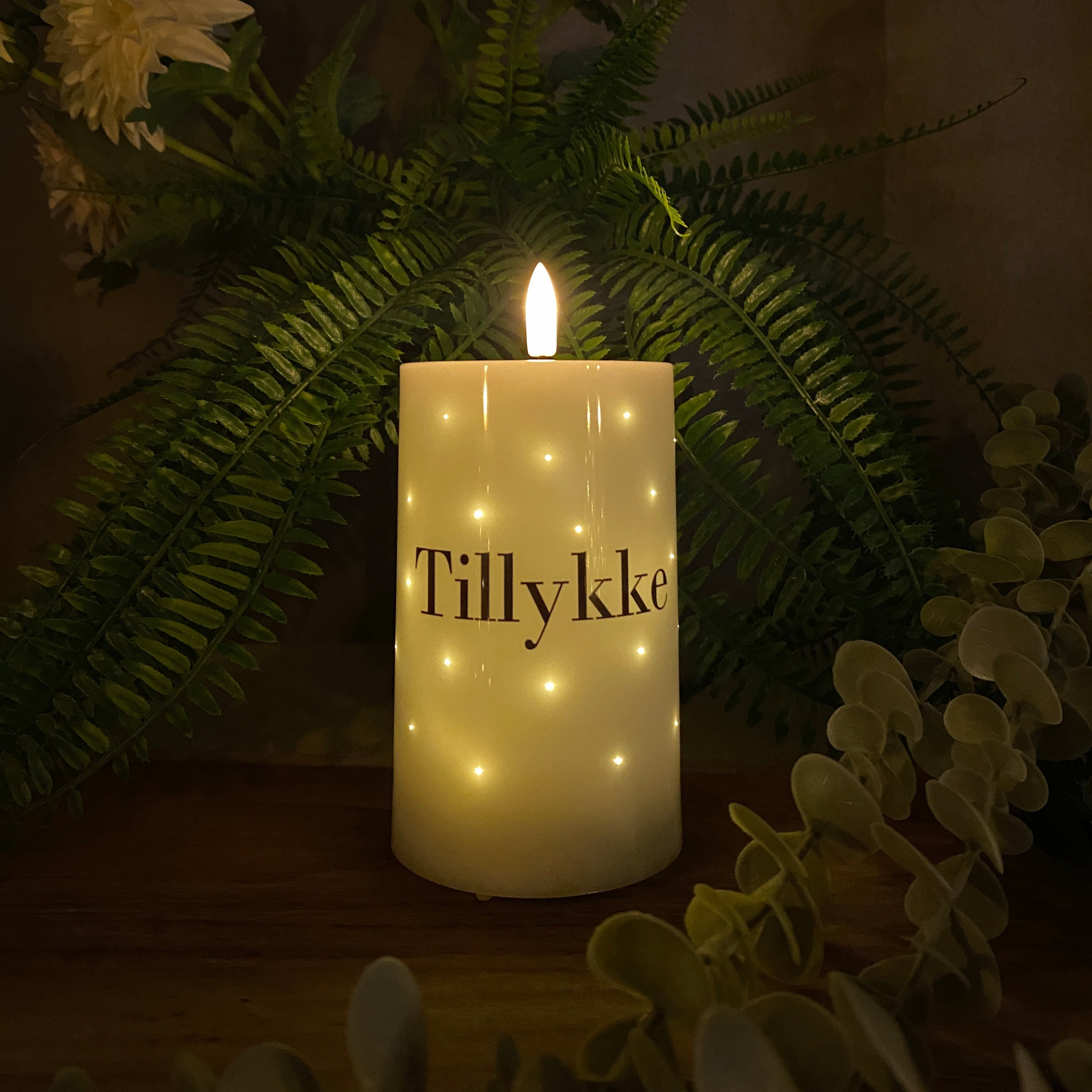 LED-lampa - Twinkle grattis 7,5x12,5 cm