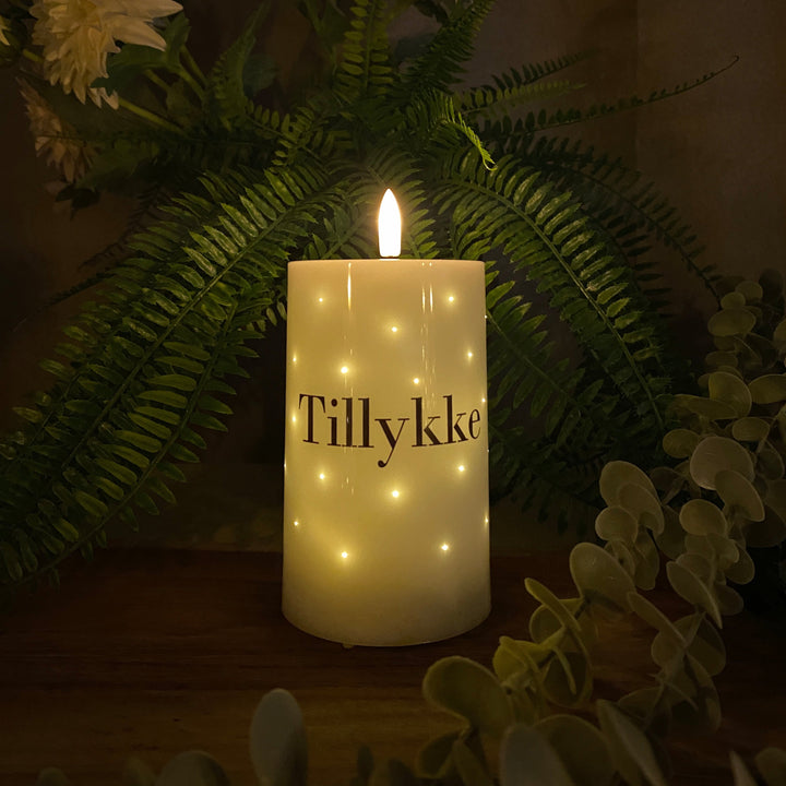 LED-lampa - Twinkle grattis 7,5x12,5 cm