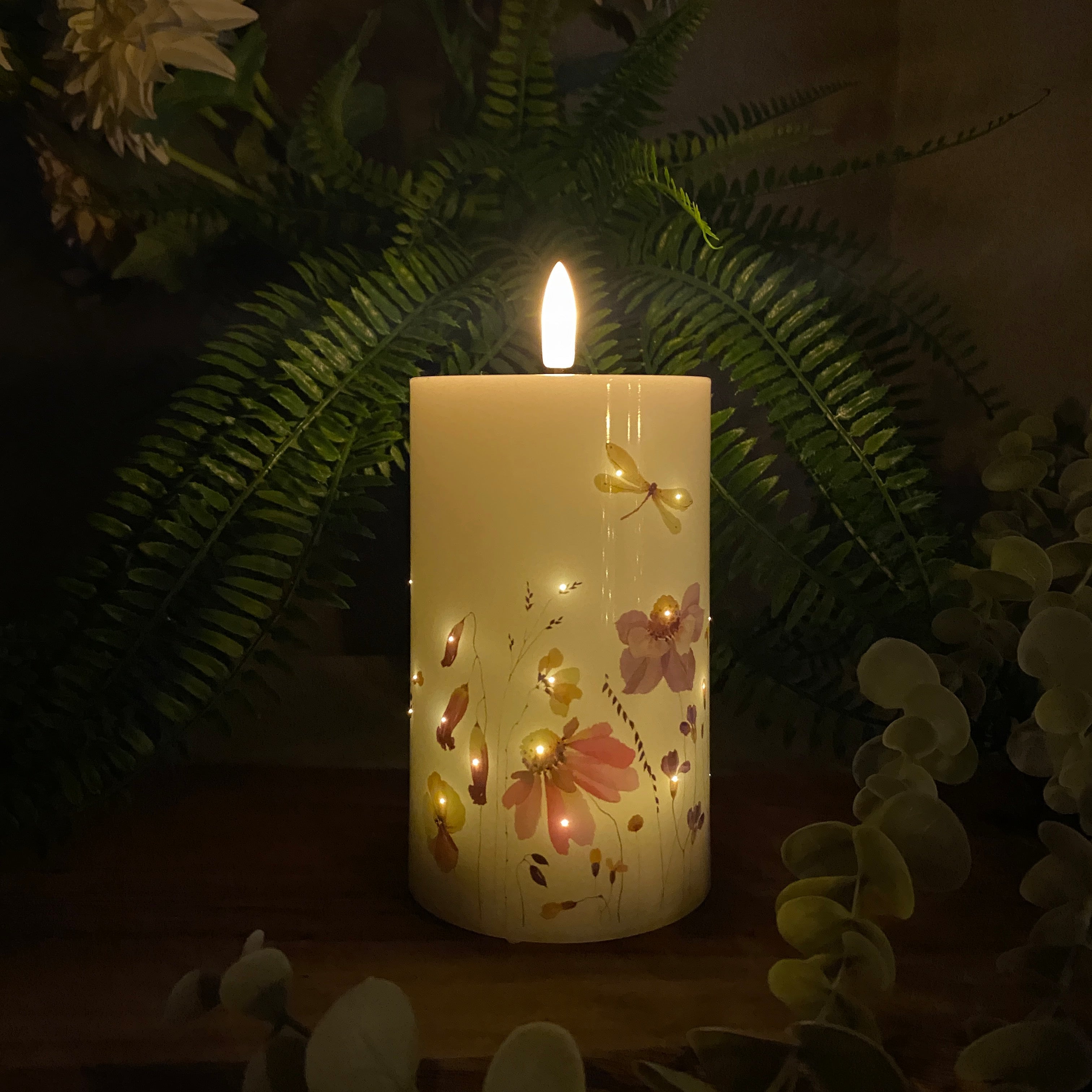 LED-lampa - Blinkande blomma 7,5x12,5 cm