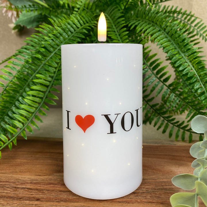 LED-lampa - Twinkle "jag älskar dig" 7,5x12,5 cm