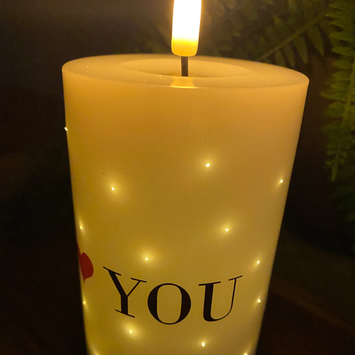 LED-lampa - Twinkle "jag älskar dig" 7,5x12,5 cm