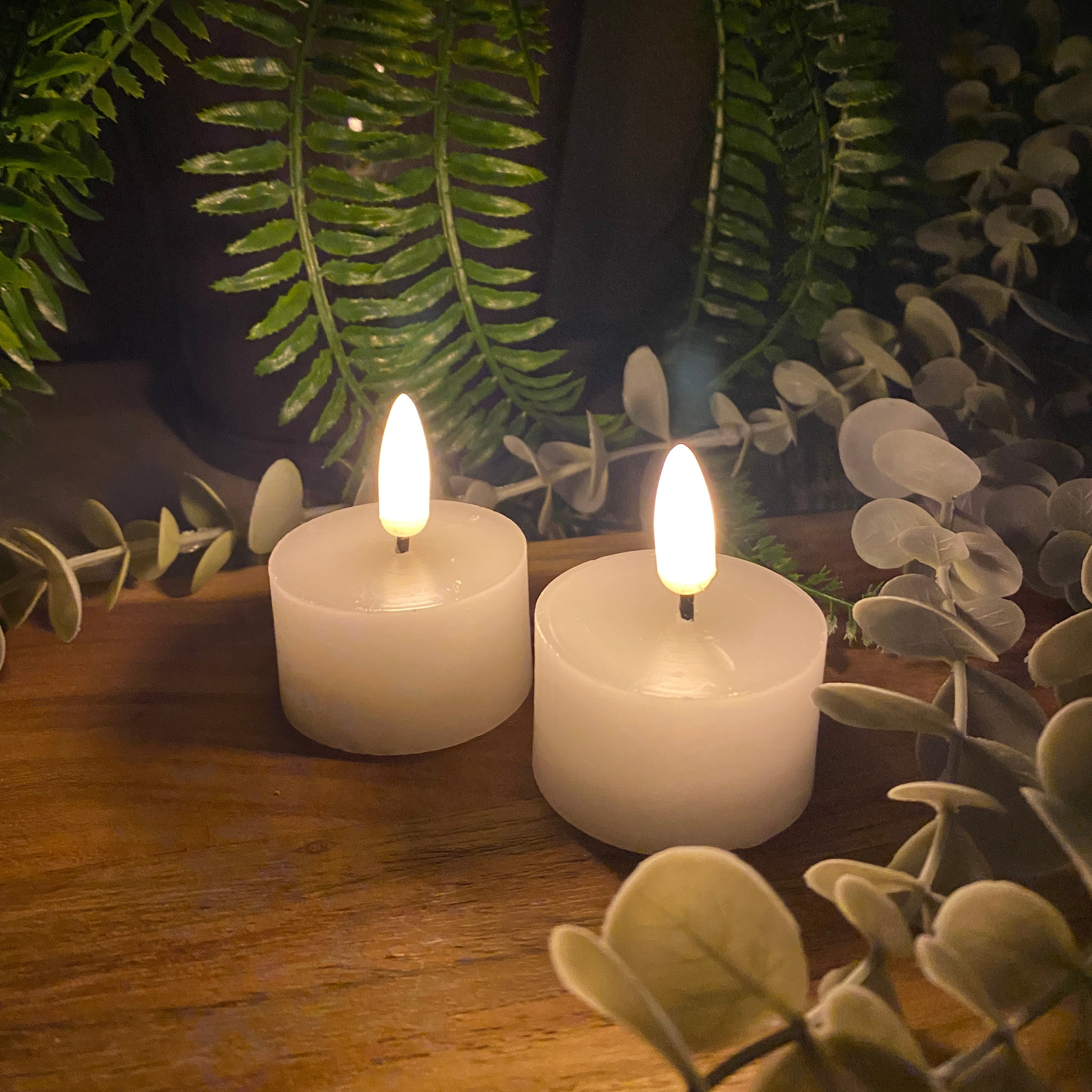 LED-värmeljus 2 st. med 3D-låga