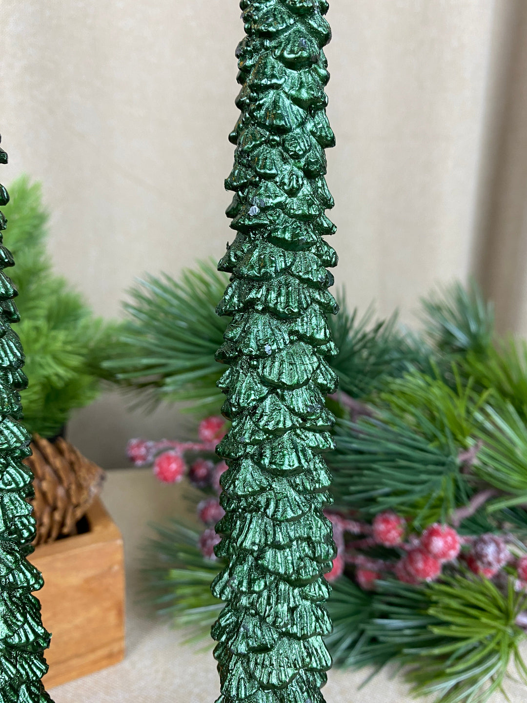 LED-ljusljus - julgran 2 st. 25 cm med fjärrkontroll