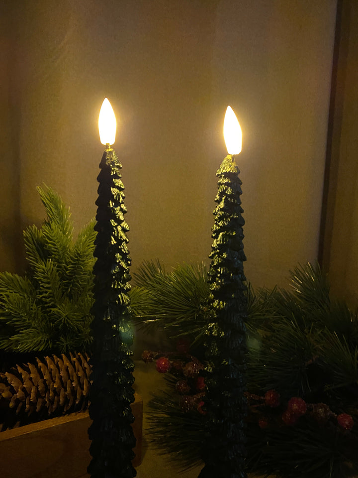 LED-ljusljus - julgran 2 st. 25 cm med fjärrkontroll