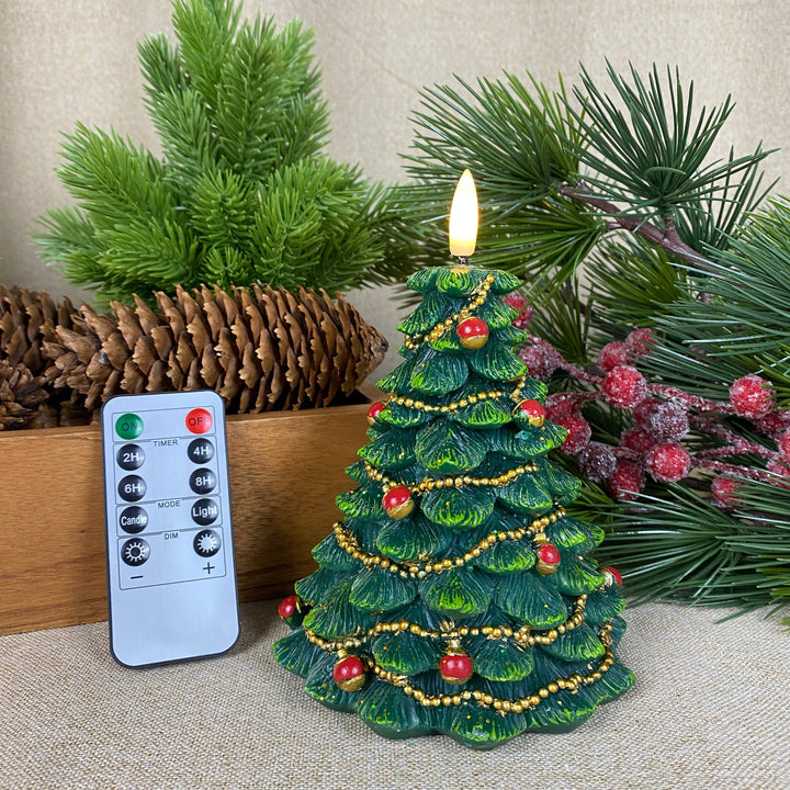 LED-vaxljus julgran H14 cm - med fjärrkontroll