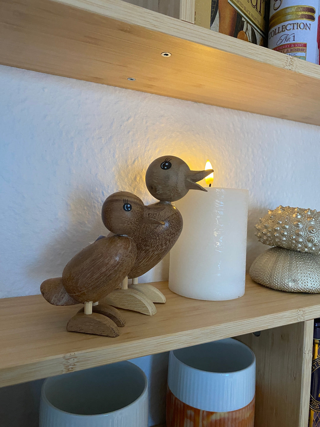 Ankfigur i succi-trä - 4,8x10x12 cm