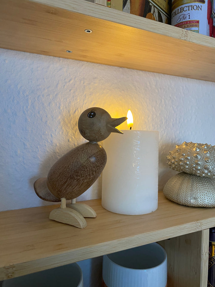 Ankfigur i succi-trä - 4,8x10x12 cm