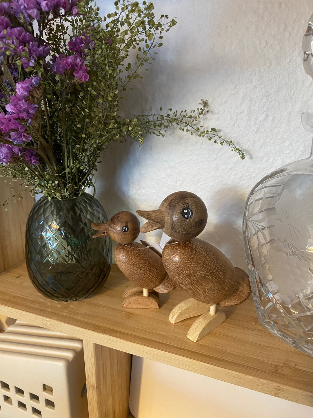 Ankfigur i succi-trä - 3,6x7,8x9 cm