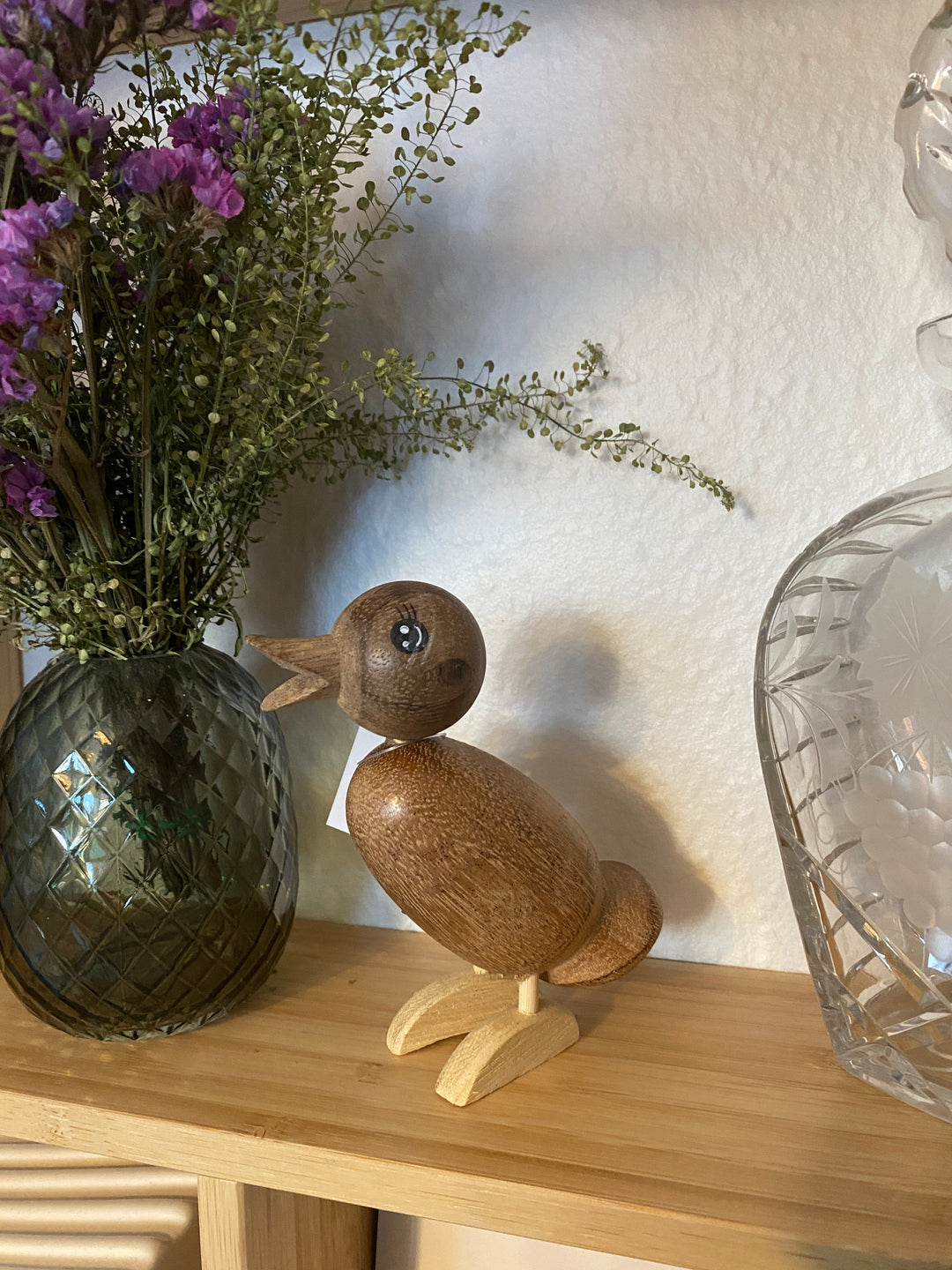 Ankfigur i succi-trä - 4,8x10x12 cm