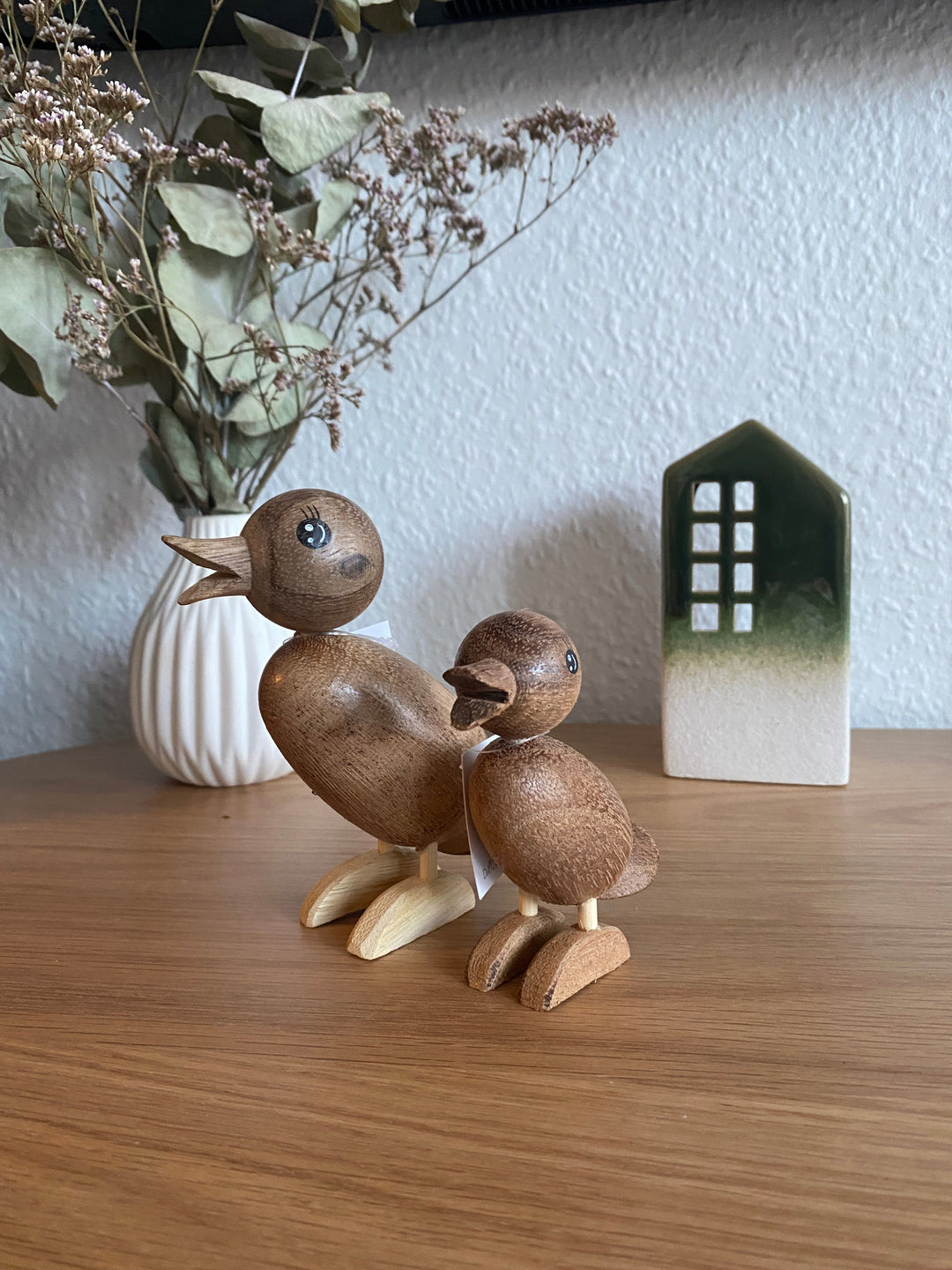 Ankfigur i succi-trä - 4,8x10x12 cm