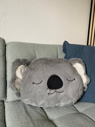 Kudde med fyllning 36x34x5 cm polyester koala grå