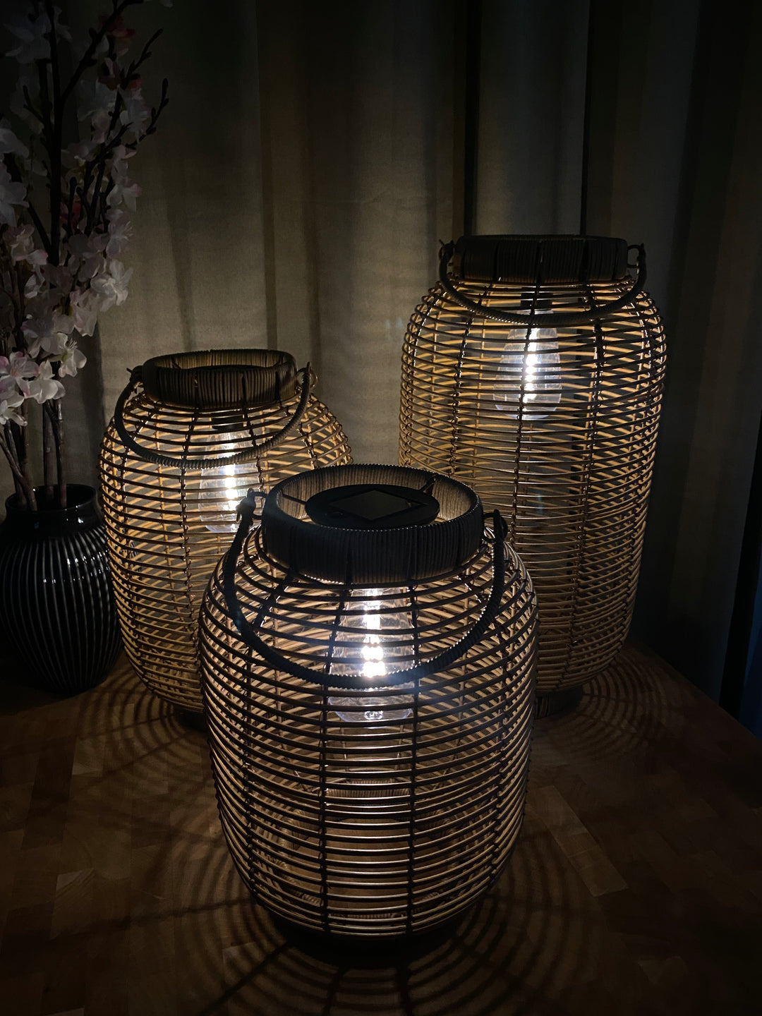 Sollyktor 3 st. i naturlig färg - PVC/metall