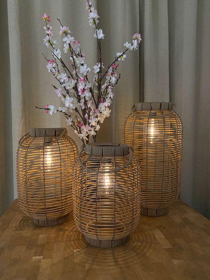 Sollyktor 3 st. i naturlig färg - PVC/metall