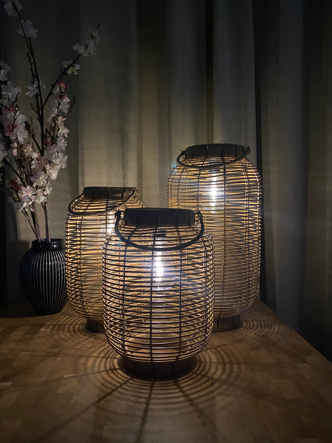 Sollyktor 3 st. i naturlig färg - PVC/metall