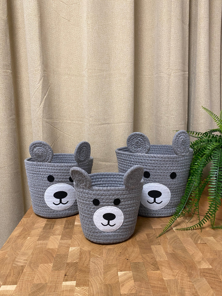 Korgset med handtag - 3 stycken grå