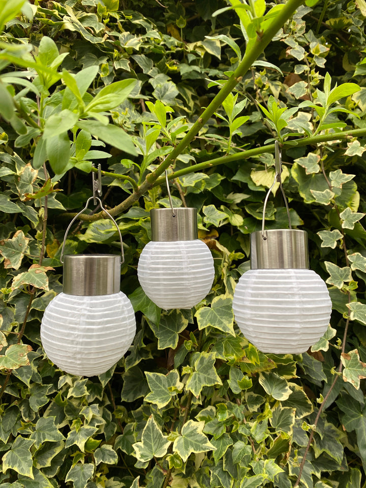 Solar rispappersboll 7,5x7 cm vit 3 st.