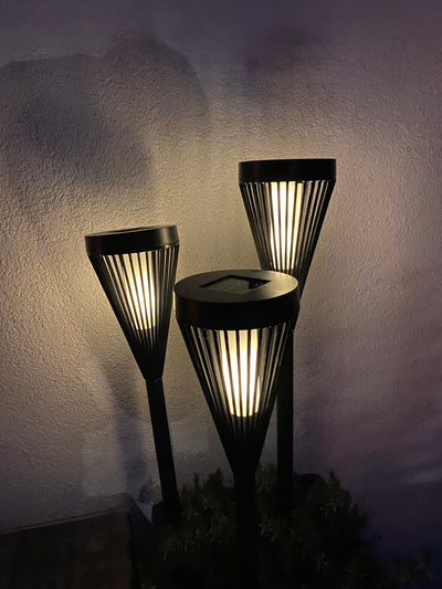Solfacklampa Ø10x46,5 cm 12 LED för bord, mark och vägg