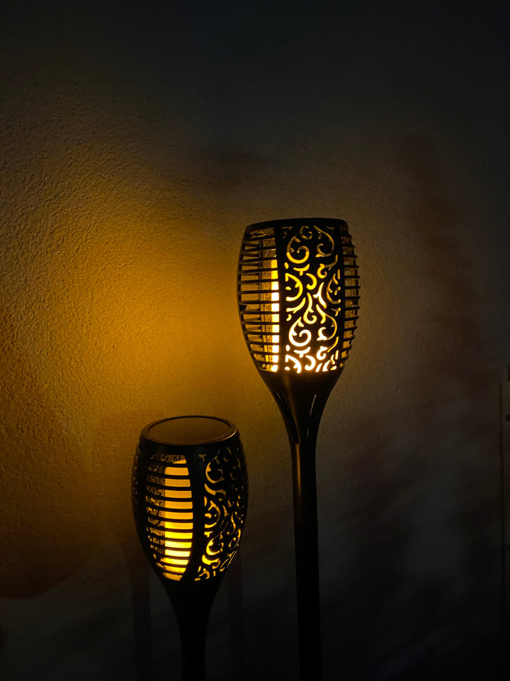 Conzept solcellsficklampa med mönster 58 cm - i svart