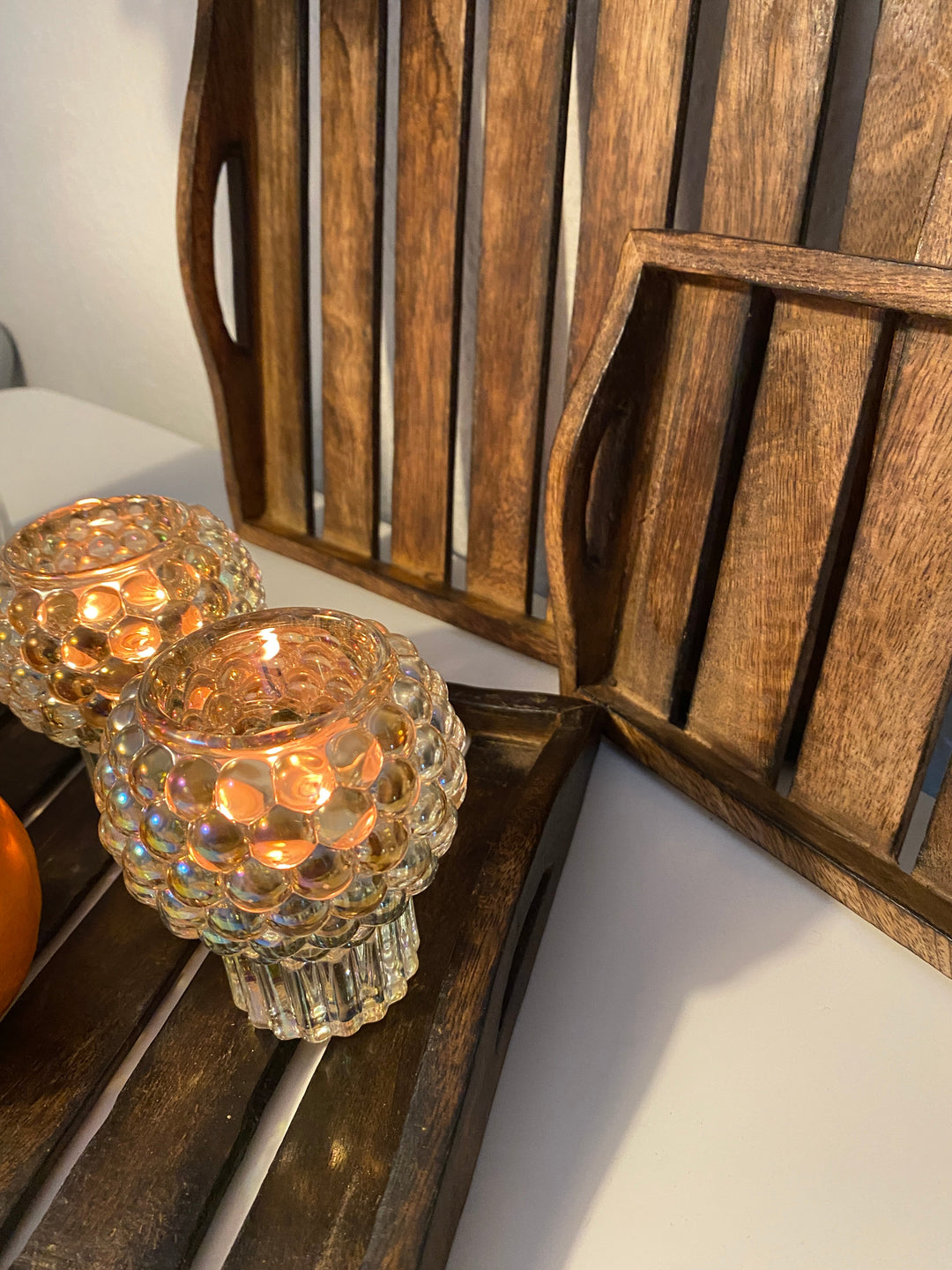 Brickset 3 st. mörkbrunt trä