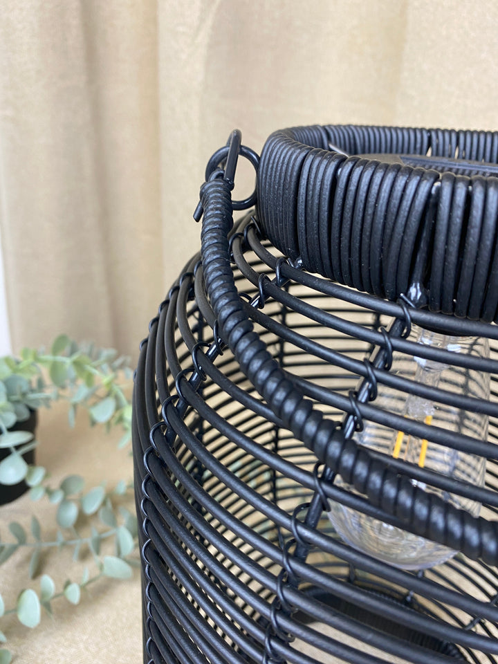 Solcellslykta D22x30 cm PVC/metall svart