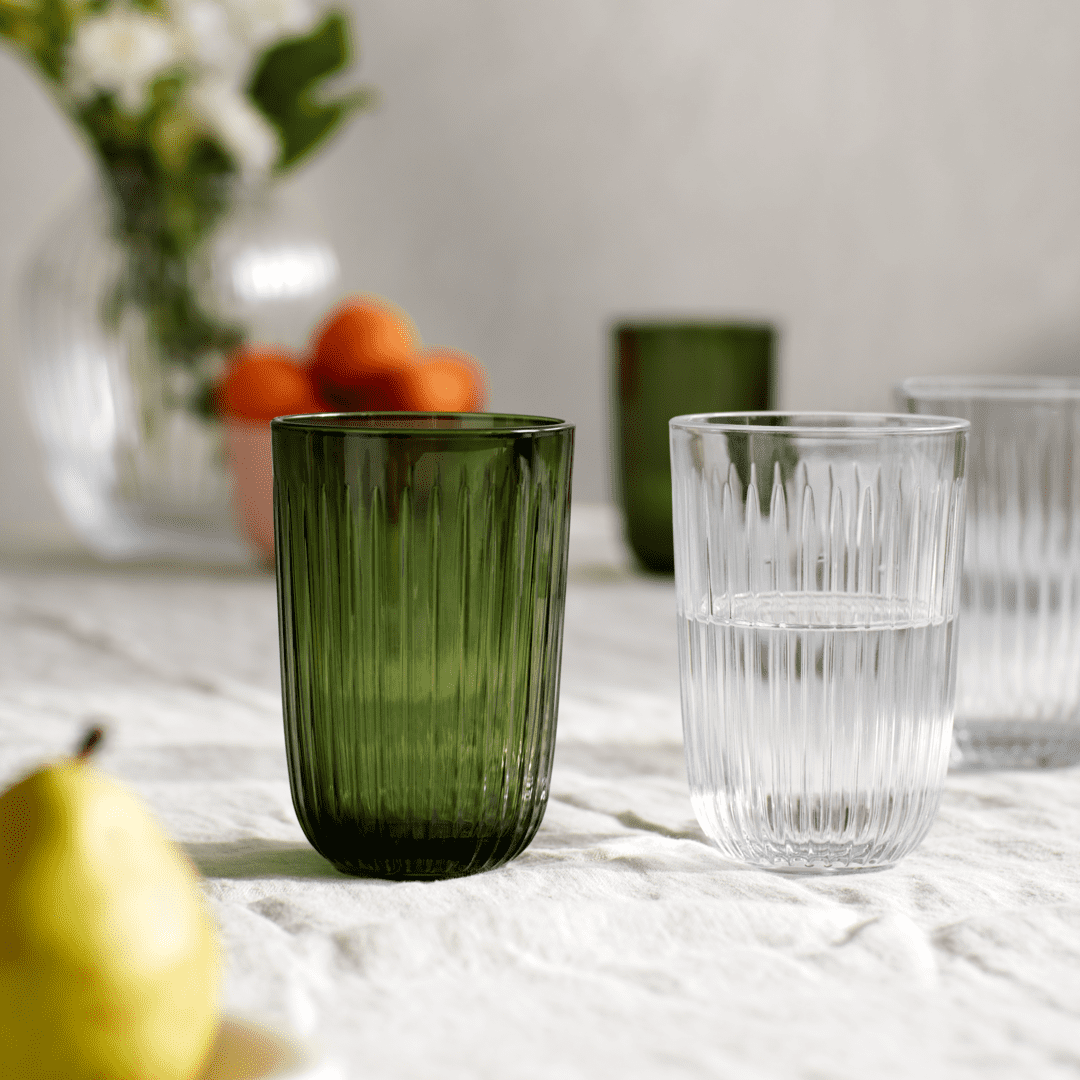 Kähler Hammershøi - Vattenglas 37 cl grön 4 st.