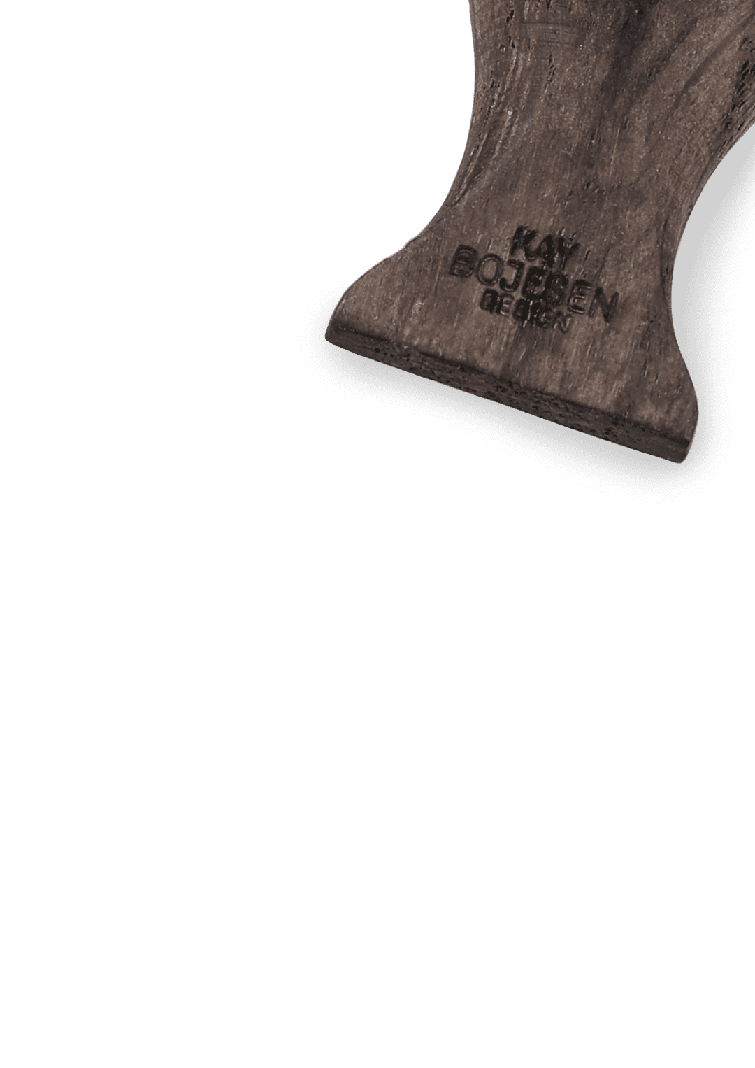 Kay Bojesen - Nyckelring i silverfärgad metall med fågel och svart läder i rökt ek