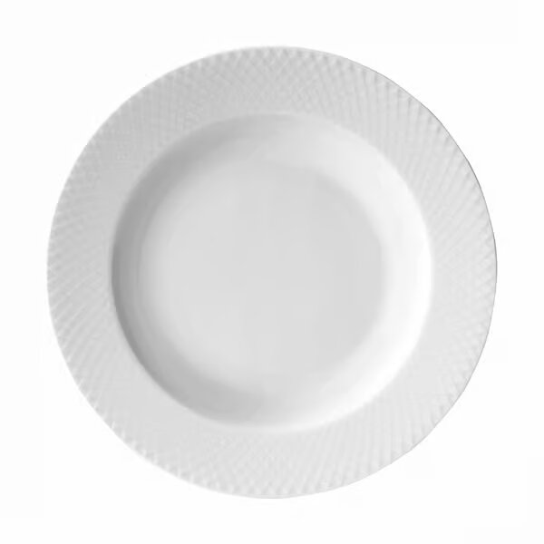 Lyngby Porslin - Rhombe djup tallrik vit 23 cm