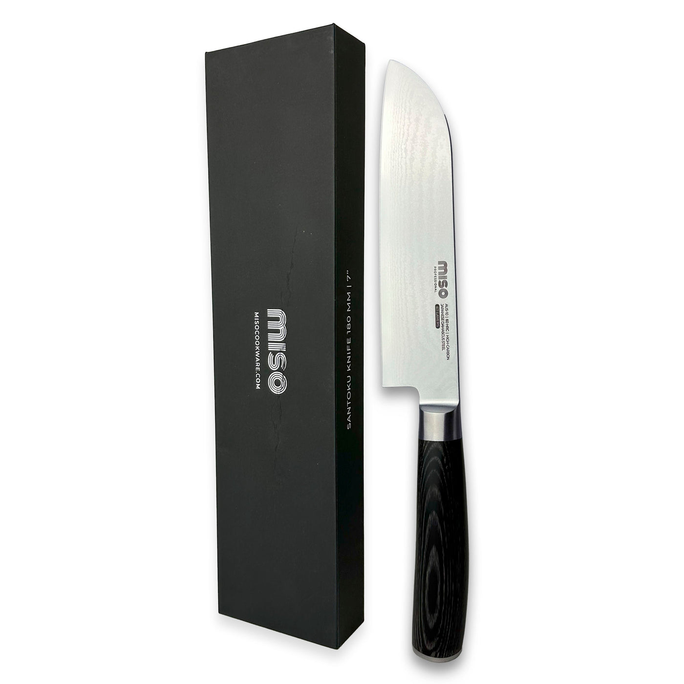 Miso Köksredskap - Damaskus Professionell Santoku Knife - 18 cm / 7"