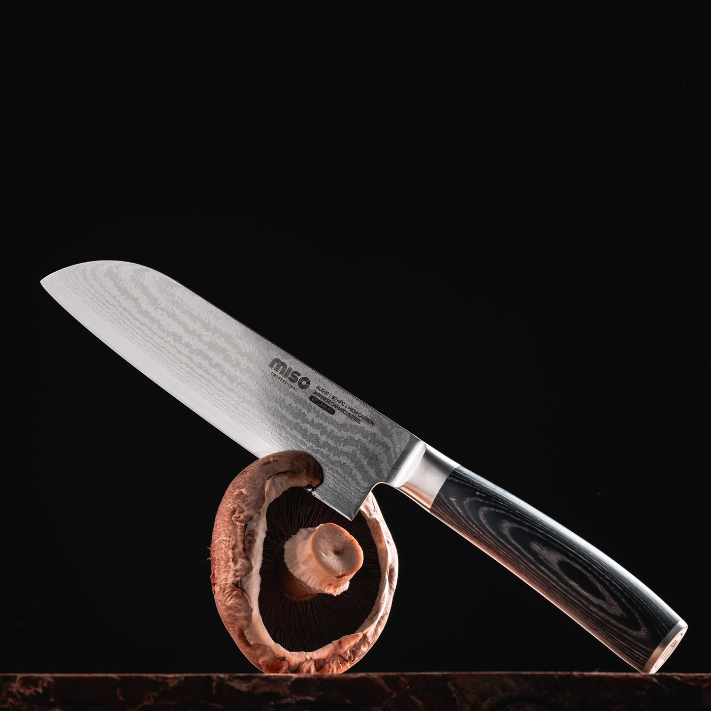 Miso Köksredskap - Damaskus Professionell Santoku Knife - 18 cm / 7"