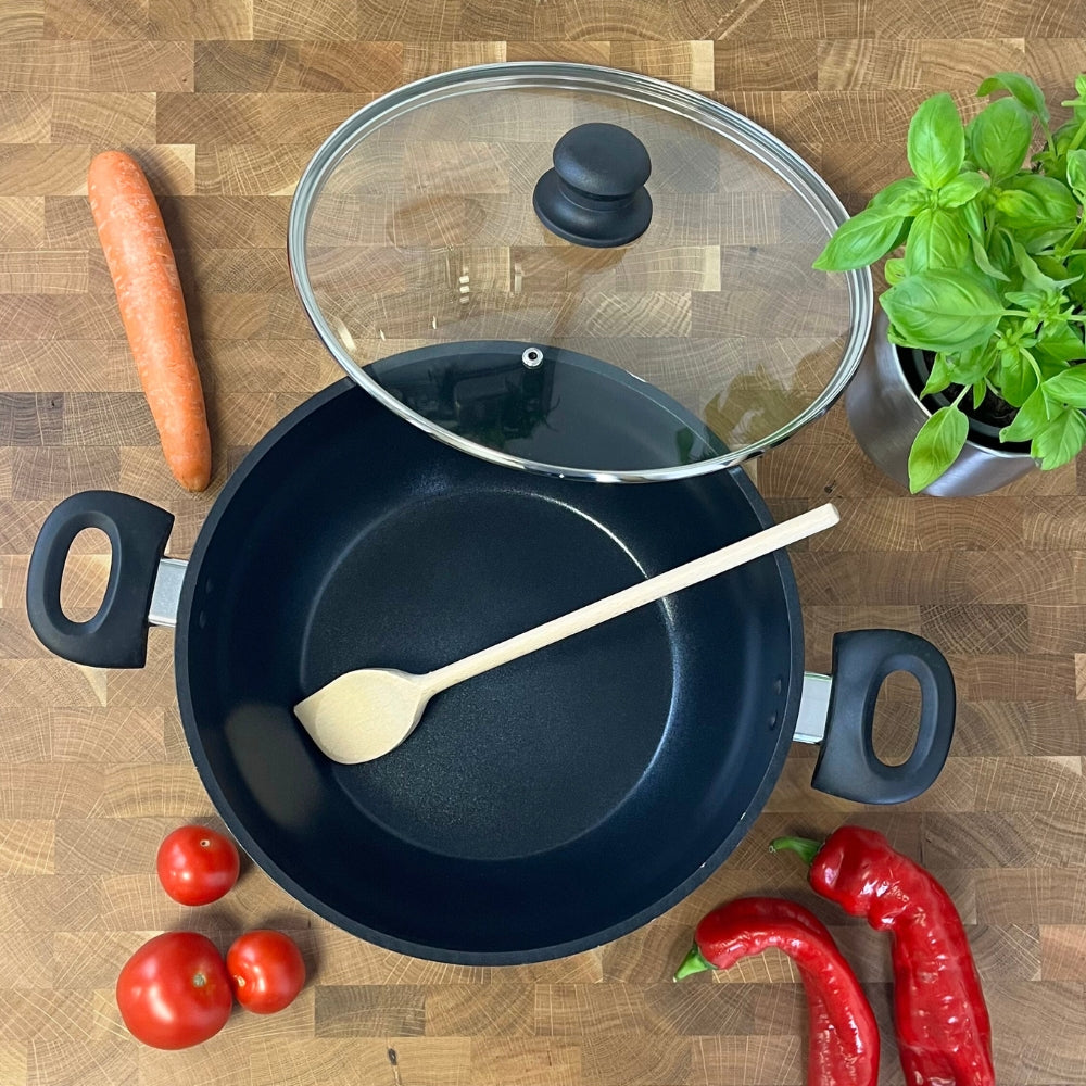 Slev med spets i bokträ 30 cm