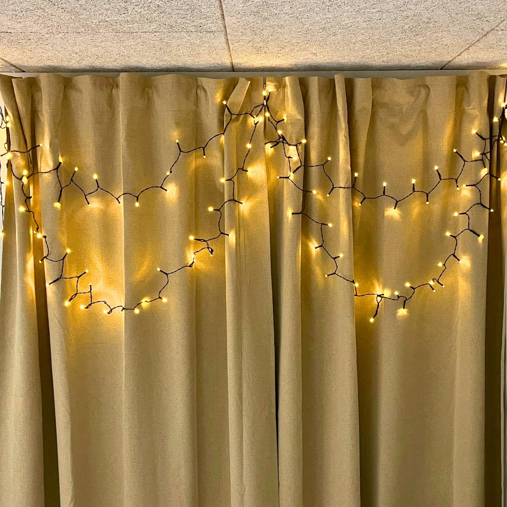 Dacore - batteridriven ljusslinga 120 LED-lampor blinkar i takt med musiken - varmvit