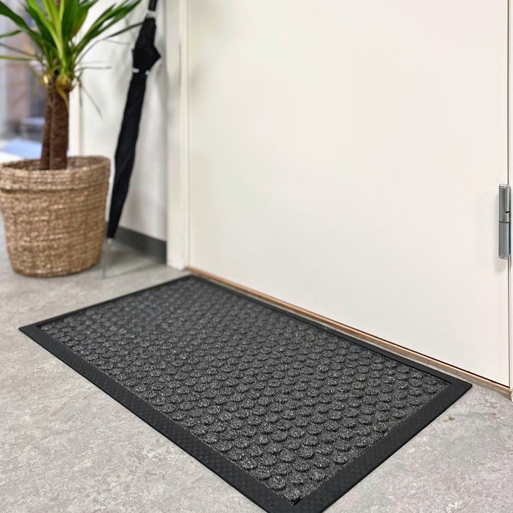 Dacore - Dörrmatta 45x75 cm Prickmönster gummi/grå
