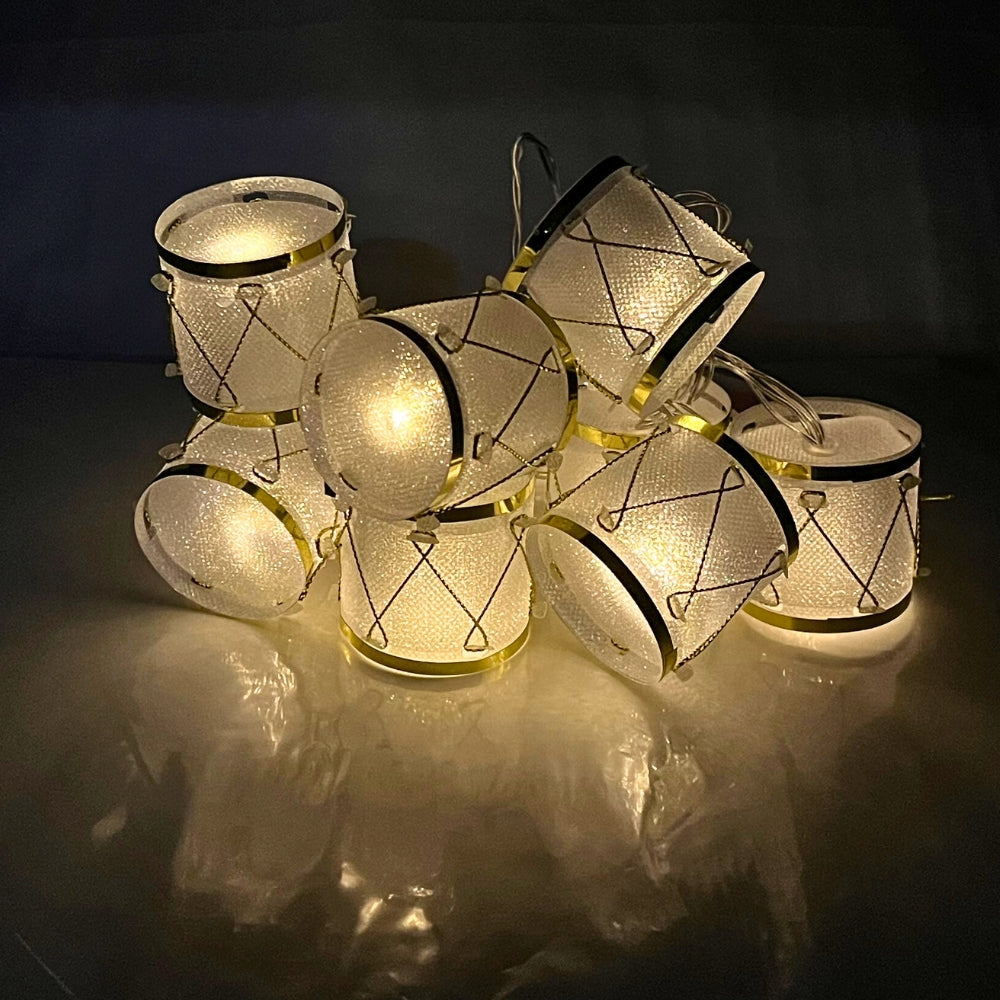Conzept - Ljuskedja trumma D5,2x4,2 cm 10 LED batteritimer PVC