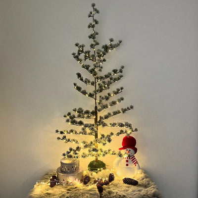 Dacore - Snögubbe med halsduk - 36 cm vit/röd