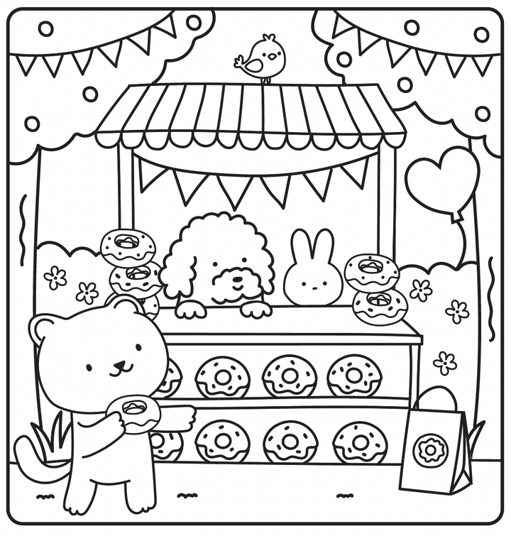 Mysig målarbok - Sunny Vibes: Sweet Life