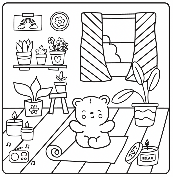 Mysig målarbok - Sunny Vibes: Mysigt och lugnt