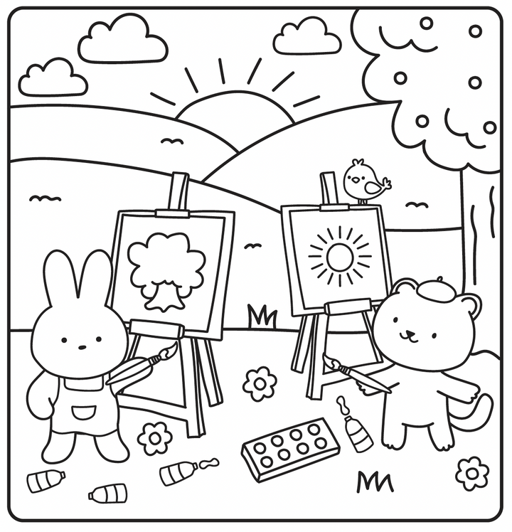 Mysig målarbok - Sunny Vibes: Vila &amp; Slappna av