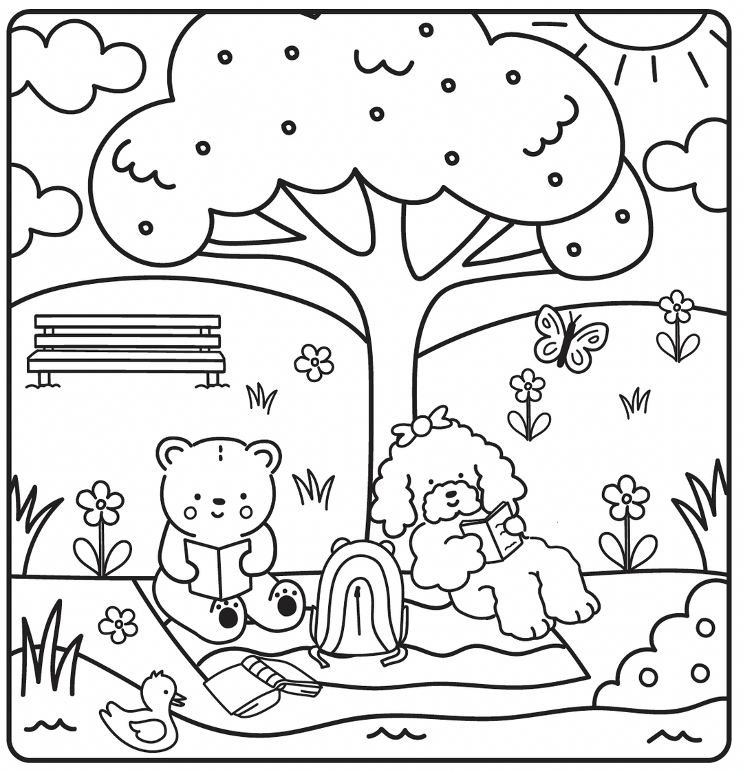 Mysig målarbok - Sunny Vibes: Vila &amp; Slappna av