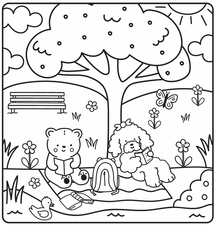 Mysig målarbok - Sunny Vibes: Vila &amp; Slappna av