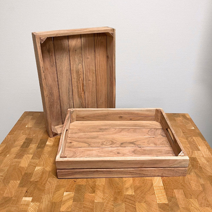 Dacore - Bricka i akaciaträ 40x30x7 - Naturlig