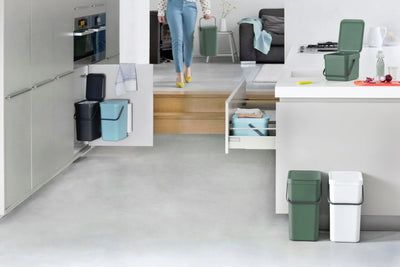 Brabantia - Sortera och gå papperskorg - 16l - ljusgrå
