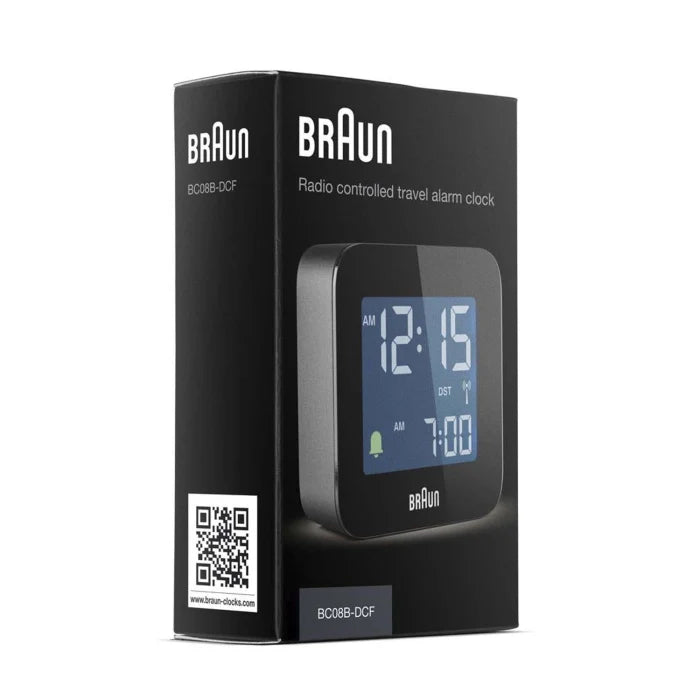 Braun - Väckarklocka digital radiostyrd BC08B-DCF - Svart 5,75 cm