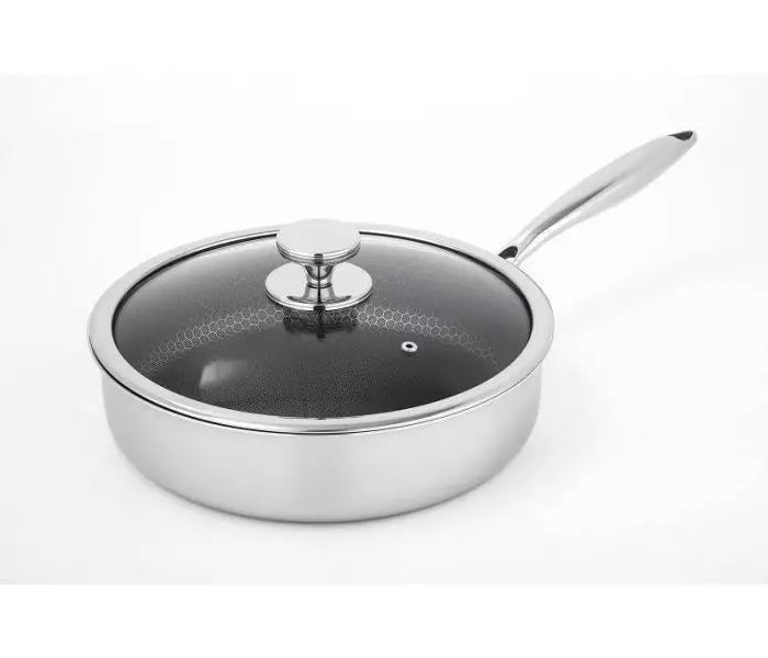 Conzept sauterpanna 28 cm med lock stål med keramisk beläggning