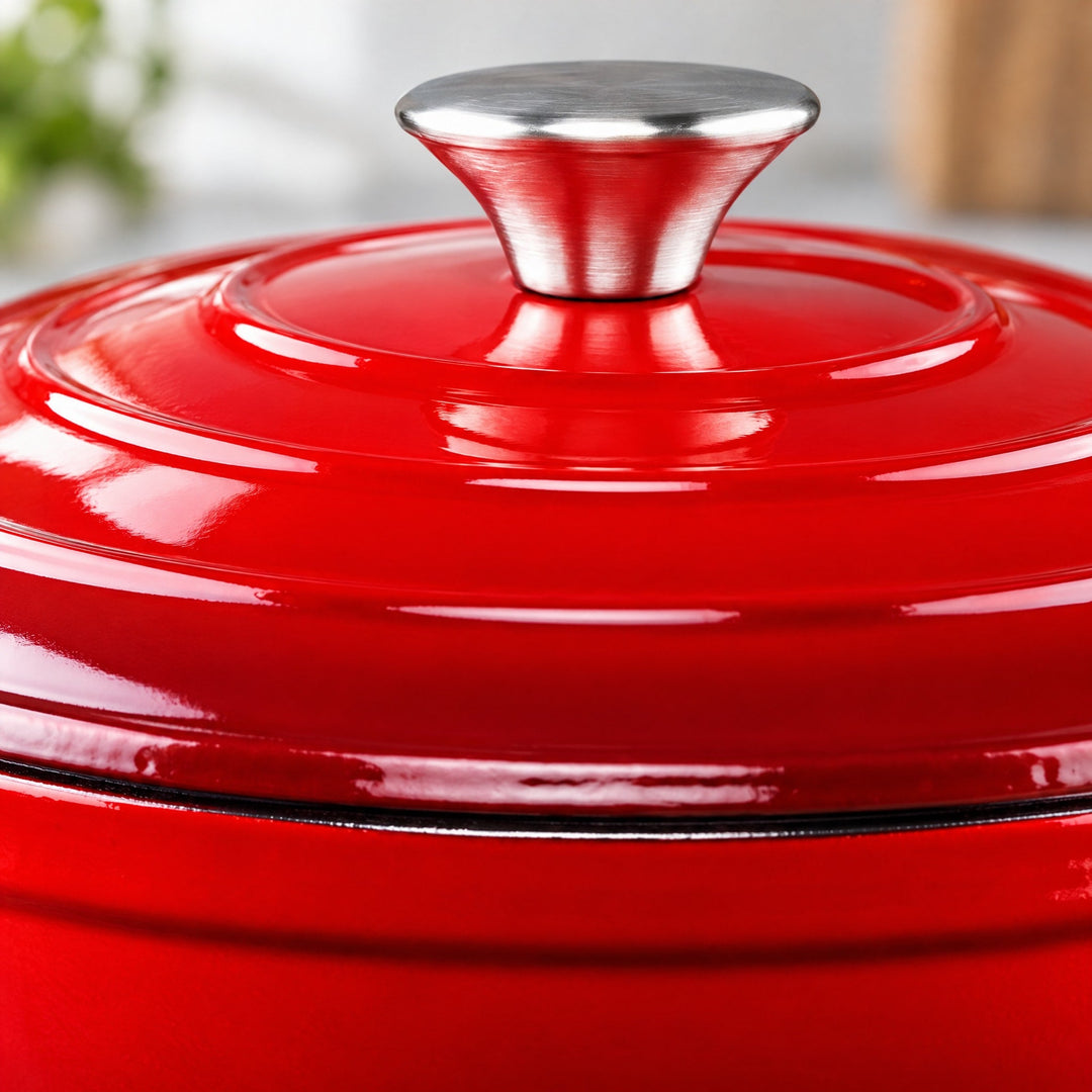 Gjutjärnsgryta 3,8 L - röd