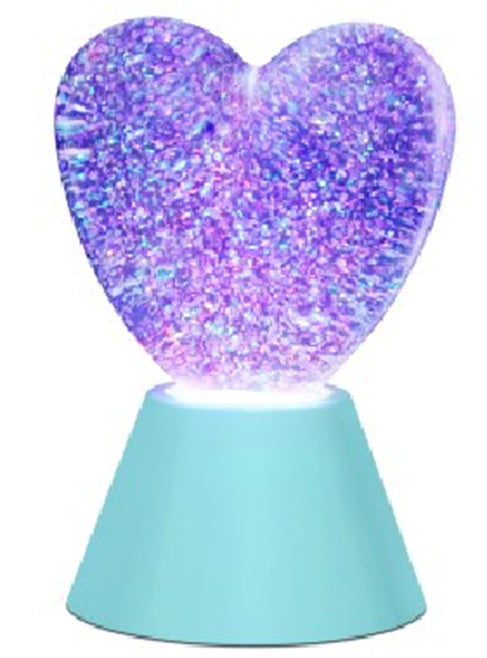 Hjärtglitterlampa 11x10x15 cm