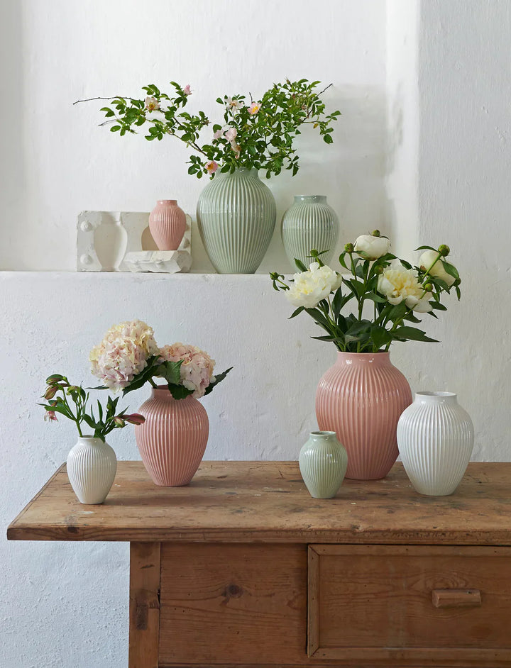 Knabstrup - Vas H 27 cm ripple matta dusty rose